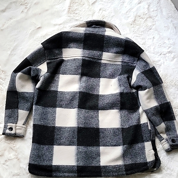 Abercrombie Black and White Plaid Jacket XXS - Picture 3 of 3
